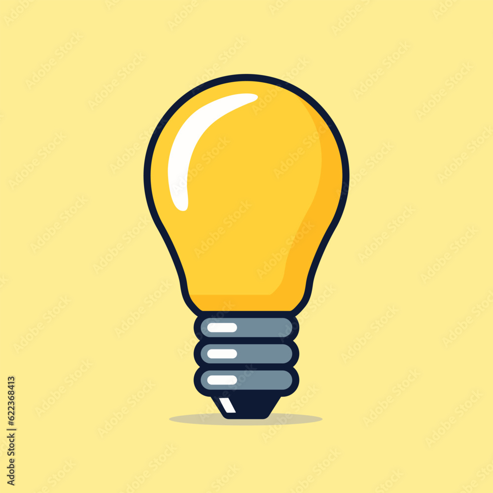 Lightbulb. Vector clipart. Vector illustration isolated on a colored background. Lightbulb. Vector clipart. Vector illustration isolated on a colored background.