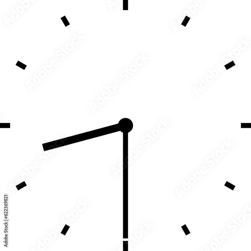 clock illustration at half past eight