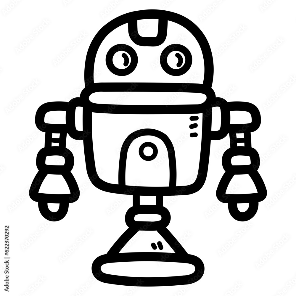 robot line icon style robot line icon style