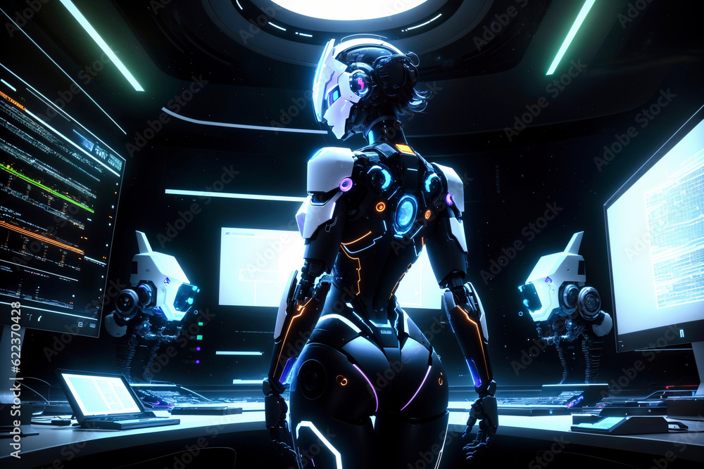Futuristic Robot Scenarios - Artificial Intelligence Concepts Futuristic Robot Scenarios - Artificial Intelligence Concepts