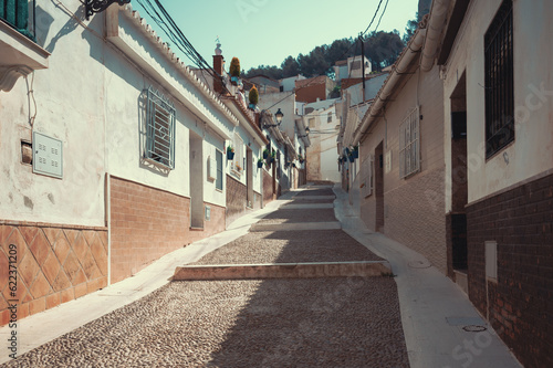 Narrow street in the old residential quarter of Spain  Andalusia