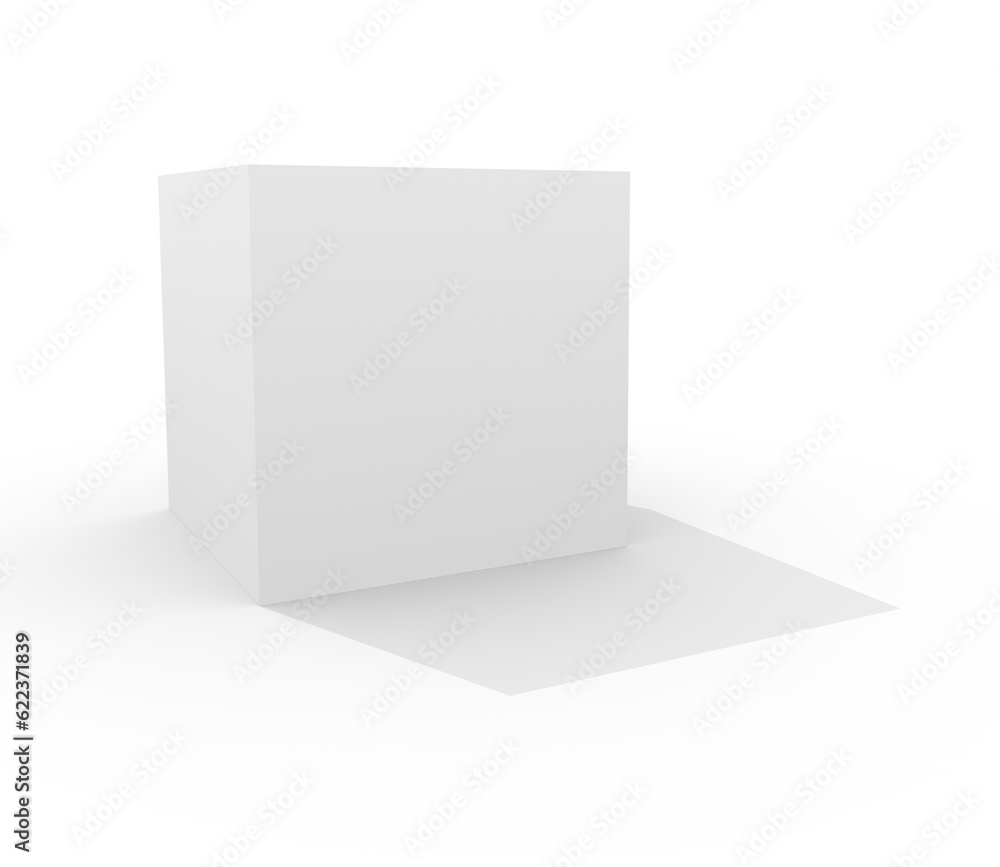 Cube for your graphic design. White background. 3D illustration Cube for your graphic design. White background. 3D illustration