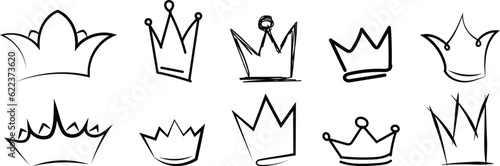 Hand Drawn Sketch of Crowns