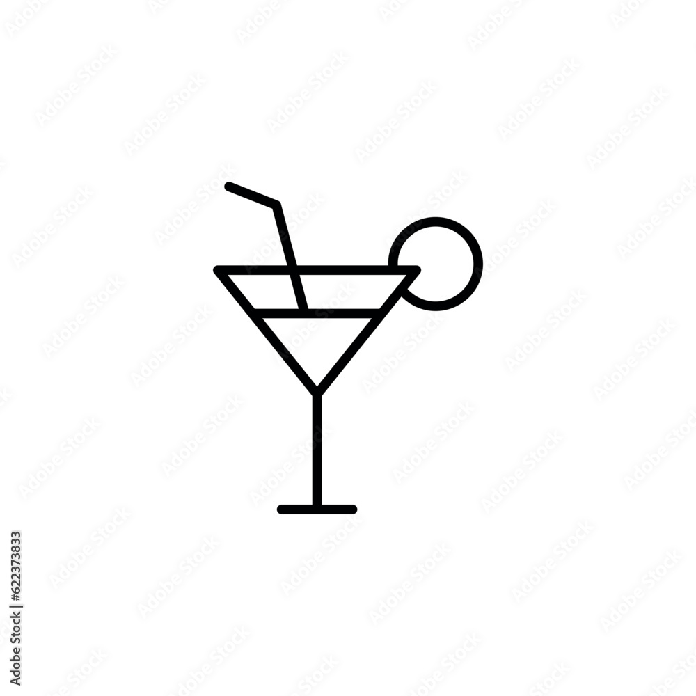 Cocktail icon design with white background stock illustration Cocktail icon design with white background stock illustration