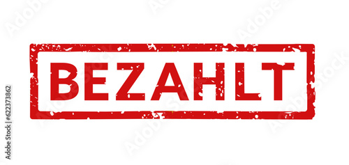 Paid stamp red vector 