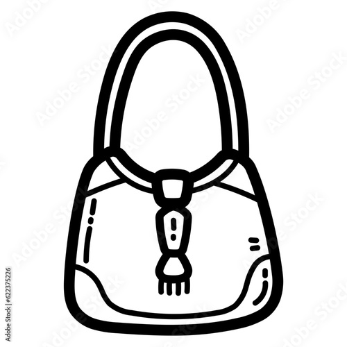 hobo bag line icon style