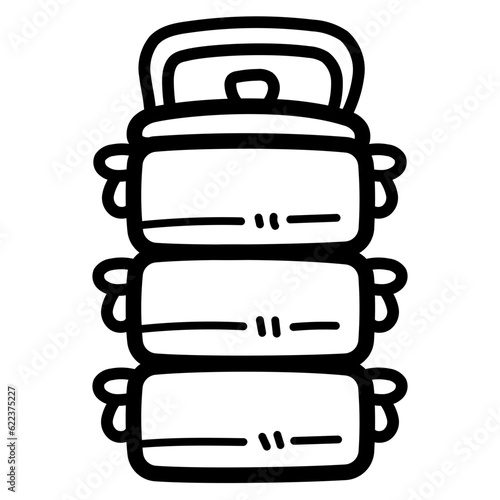 lunchbox line icon style