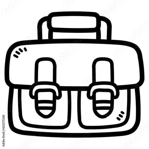 satchel line icon style