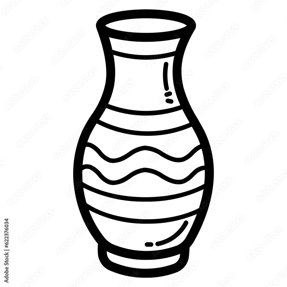 vase line icon style vase line icon style