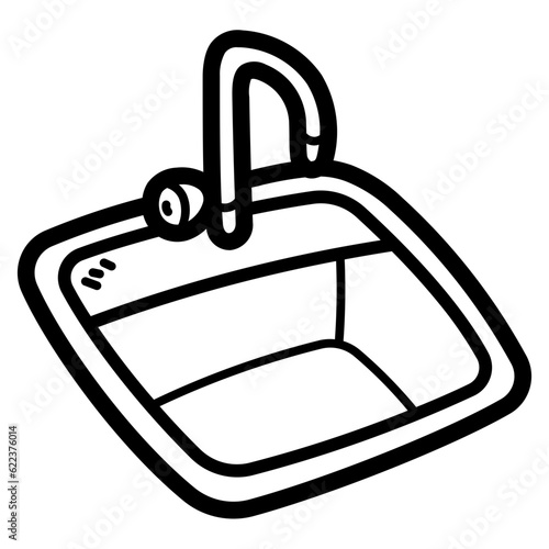sink line icon style