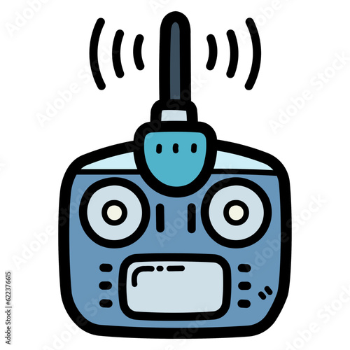 Radio Controlled filled outline icon style