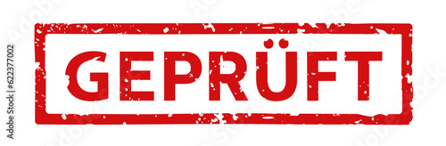 Checked stamp red vector