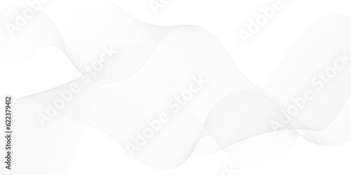 Abstract white paper tecnology wave background. abstract gradiant and white wave curve lines banner background design. Vector illustration. Modern template abstract design flowing particles wave. 