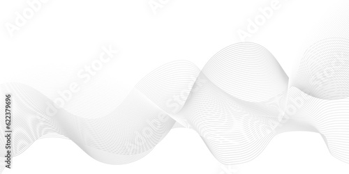 Abstract white paper tecnology wave background. abstract gradiant and white wave curve lines banner background design. Vector illustration. Modern template abstract design flowing particles wave. 