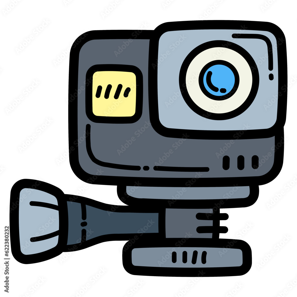 action camera filled outline icon style action camera filled outline icon style