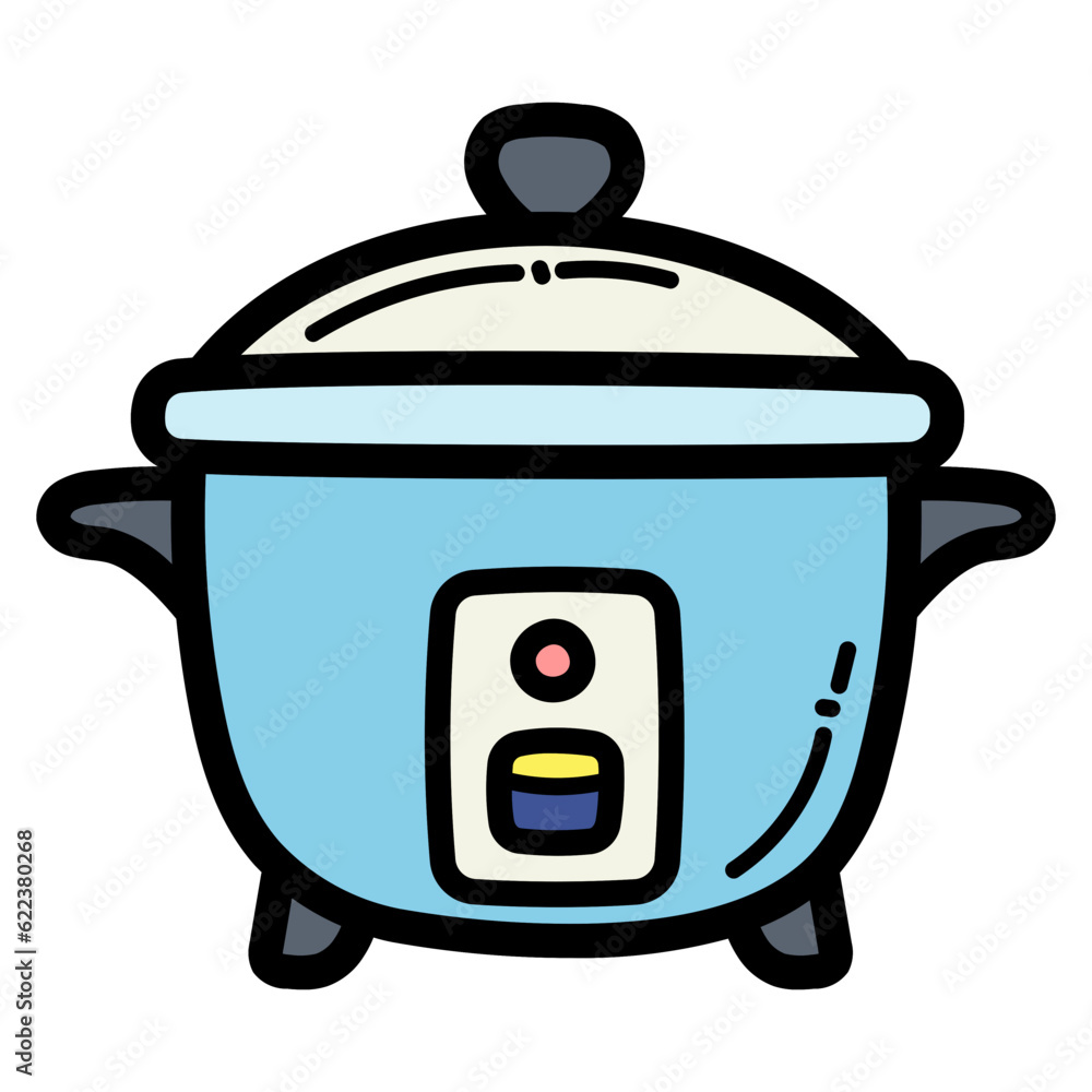 Rice Cooker filled outline icon style Rice Cooker filled outline icon style