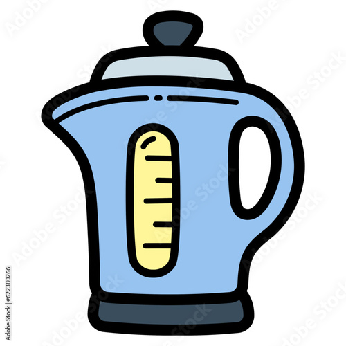 kettle filled outline icon style