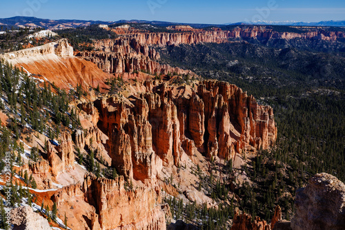 View from Rainbow Point in Bryce Canyon National Park in Utah during spring. 