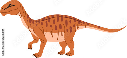Brontosaurus yahnahpin, funny baby dino kids toy. Vector brontosaurus parvus, big lizard. Tyrannosaurus childish dino, dinosaur animal Brontosaur excelsus