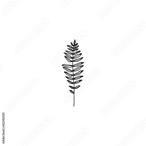 Logo element, clipart, nature, outline, tattoo, handdrawn, drawing