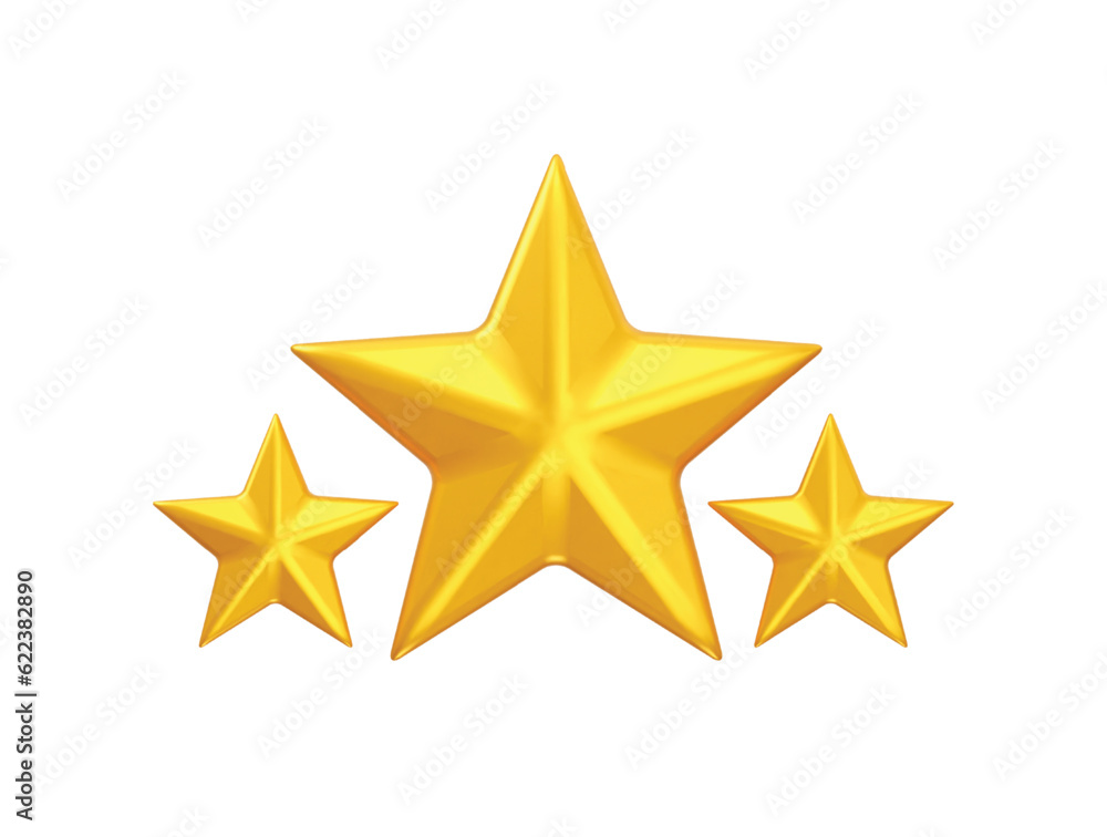 Star rating icon 3d vector illustration Star rating icon 3d vector illustration