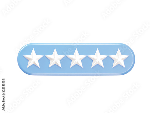 Star rating icon 3d vector illustration