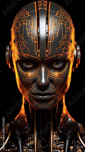Metallic Cyberpunk Android