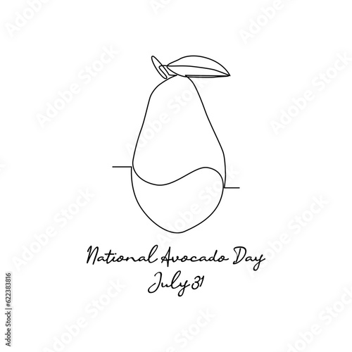 line art of national avocado day good for national avocado day celebrate. line art. illustration.