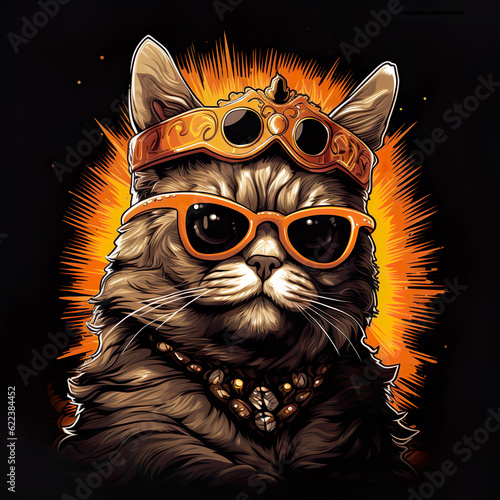 cat designfor t-shirt  photo