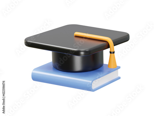 Graduation hat degree icon vector illustration