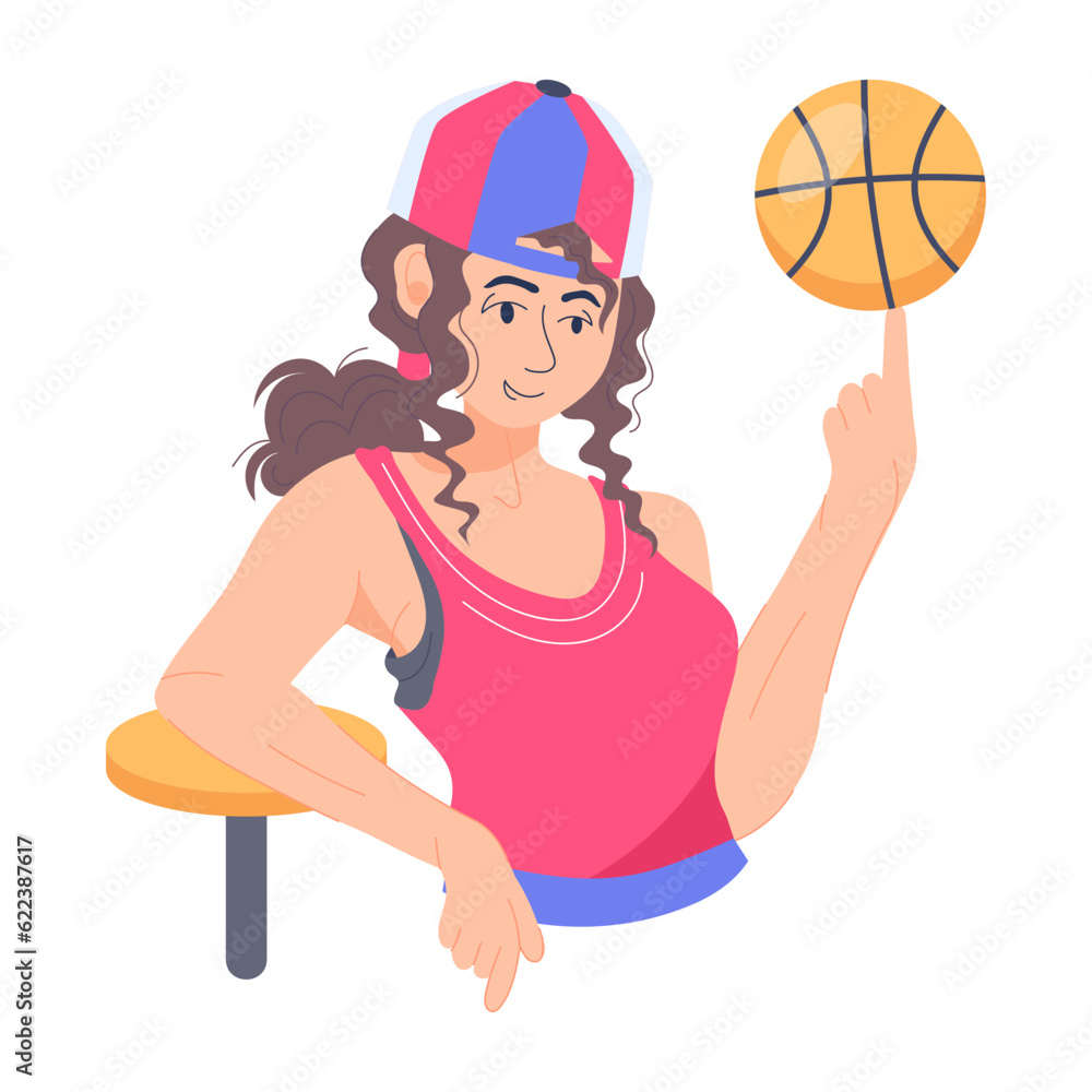 Fototapeta premium Spinning Basketball