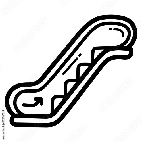escalator line icon style