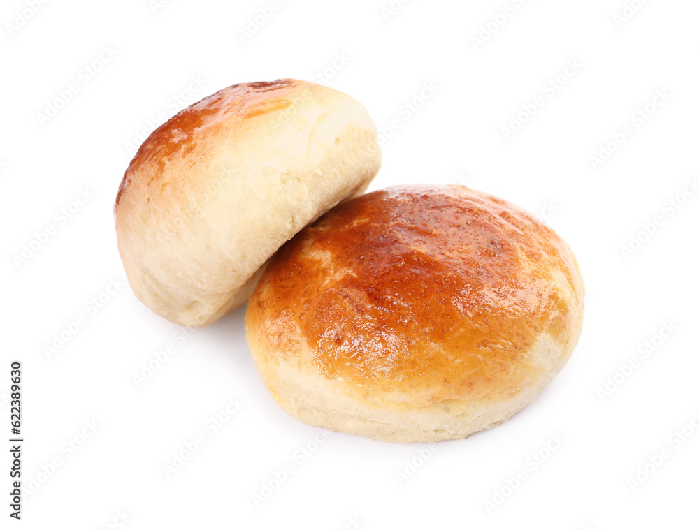Freshly baked soda water scones isolated on white Freshly baked soda water scones isolated on white