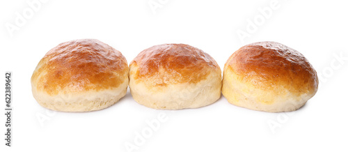 Tasty scones prepared on soda water isolated on white