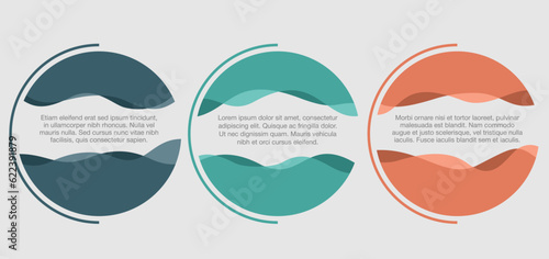 Quotes template in cropped wavy circles