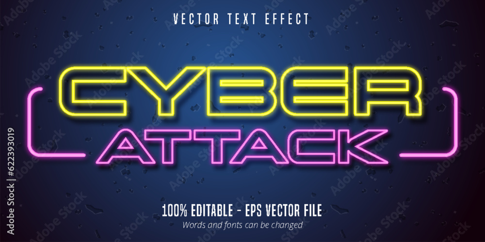 Editable Text Effect, Neon Lights Text Style