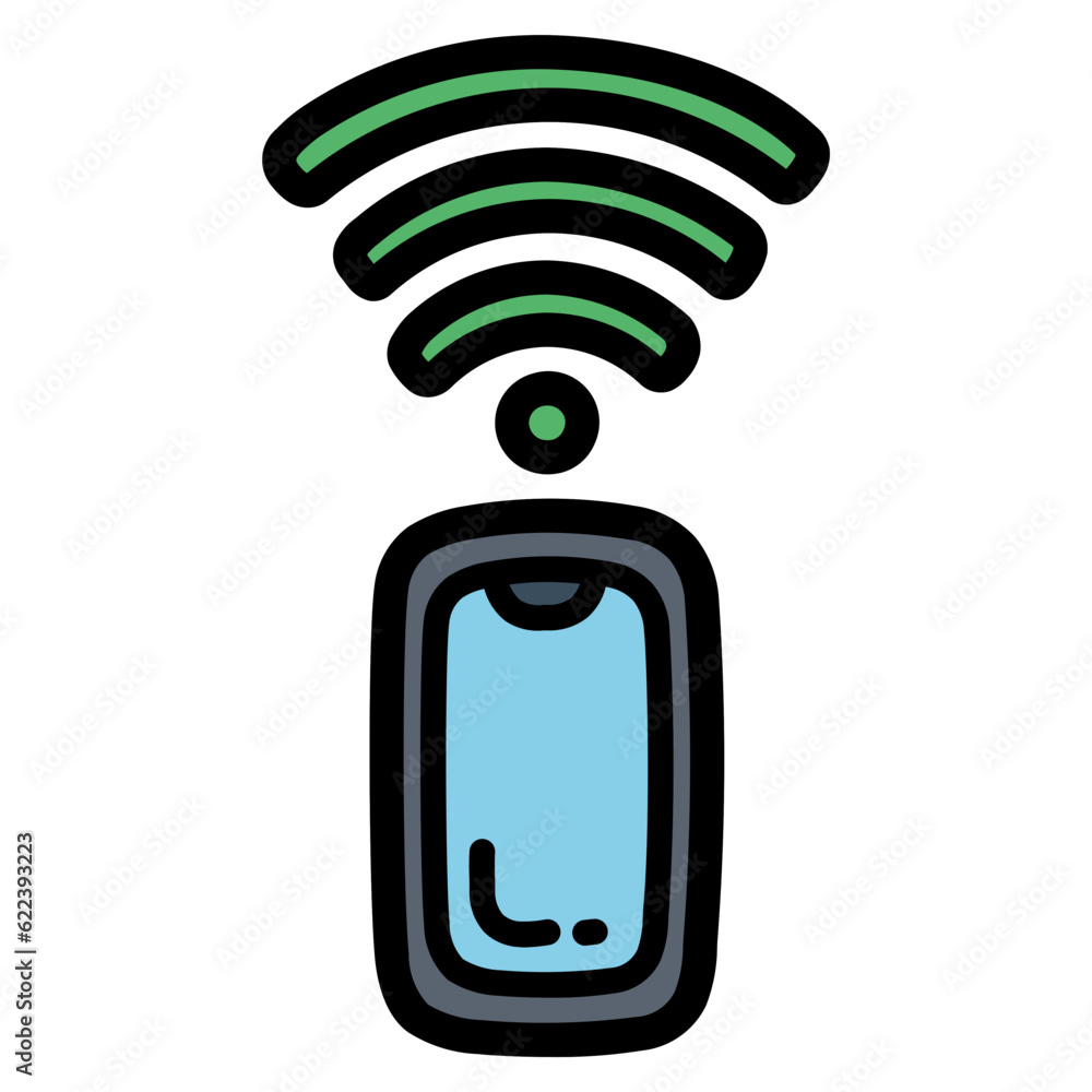 wireless filled outline icon style wireless filled outline icon style