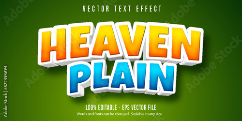 Editable Text Effect, Heaven Plain Text Style