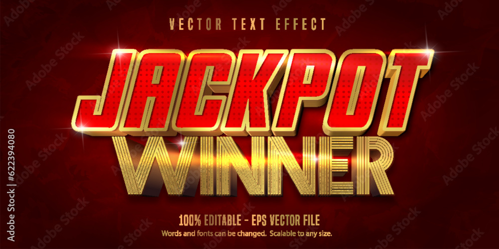 Editable Text Effect, Jackpot Winner Text Style