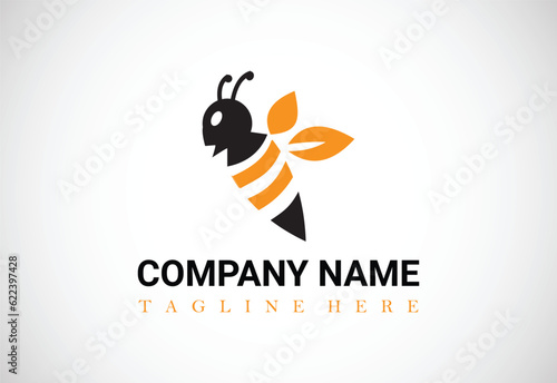 Honey Bee concepts logo vector graphic abstract template