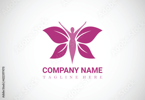 Butterfly conceptual simple, colorful icon. Logo. Vector illustration