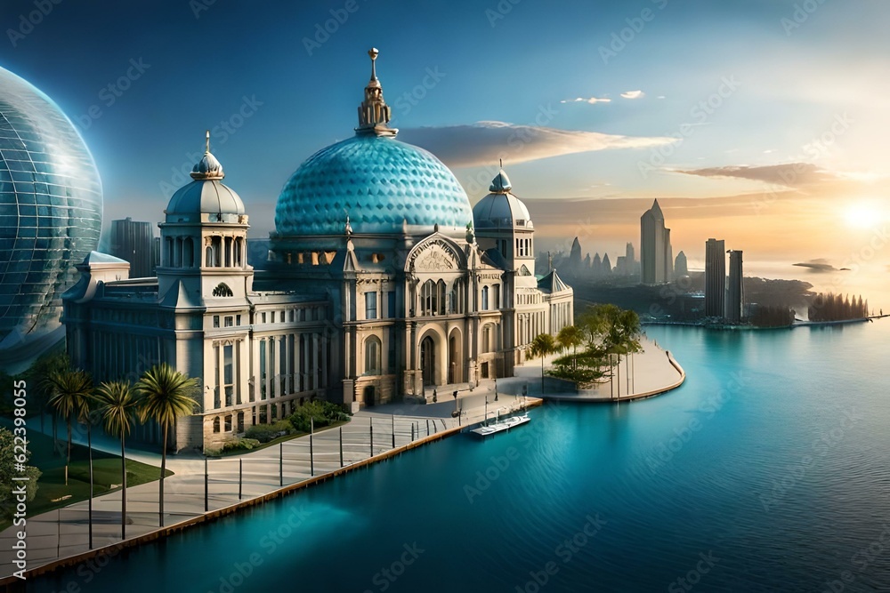 Naklejka premium st pauls cathedral-generated by Ai