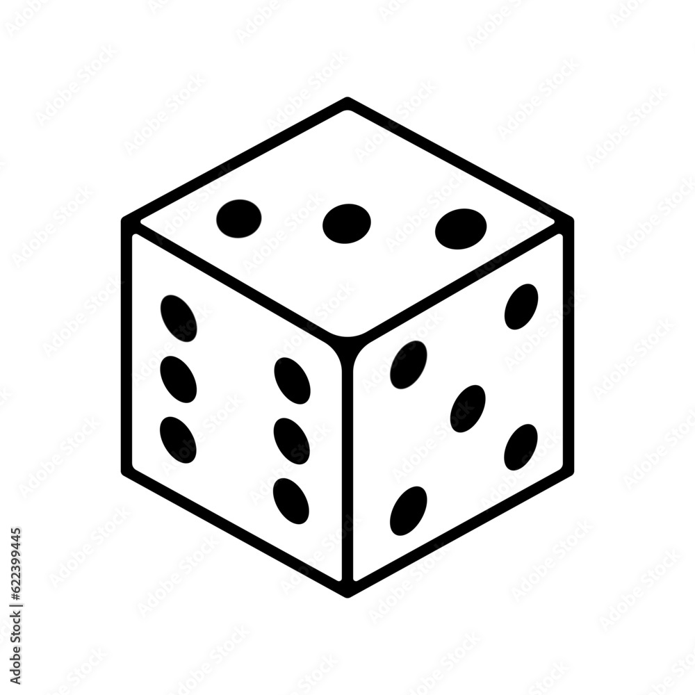 Game Dice Isometric Icon Isolated Vector Illustration Game Dice Isometric Icon Isolated Vector Illustration