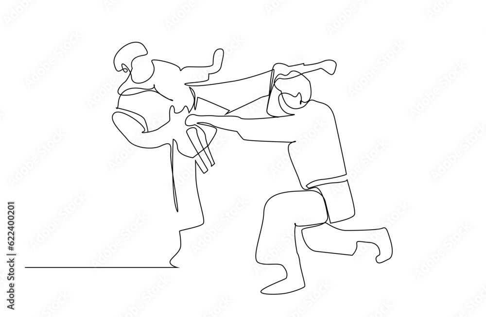 two people close combat karate taekwondo aikido fight practice sport line art two people close combat karate taekwondo aikido fight practice sport line art