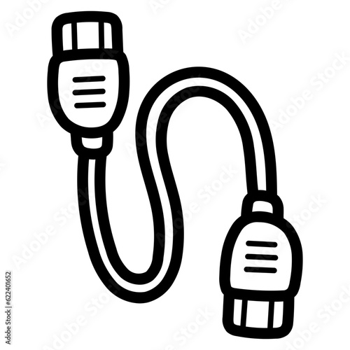 Hdmi Cable line icon style