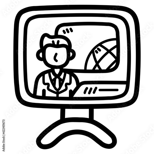 news line icon style