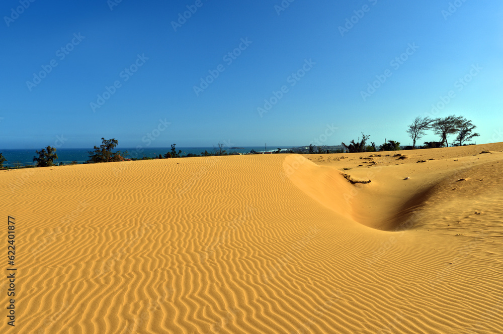 Beautiful Landscape Desert, Red Sand Dunes of Mui Ne, Vietnam