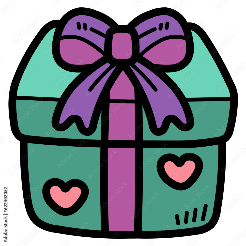 gift filled outline icon style gift filled outline icon style