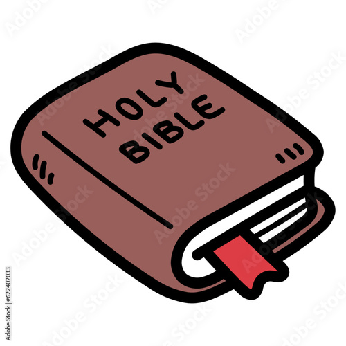 bible filled outline icon style