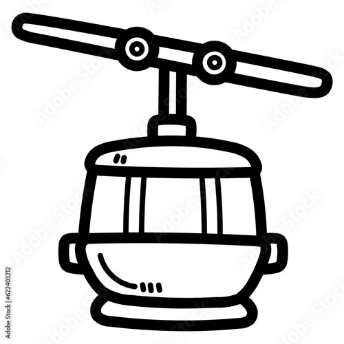 cable car line icon style